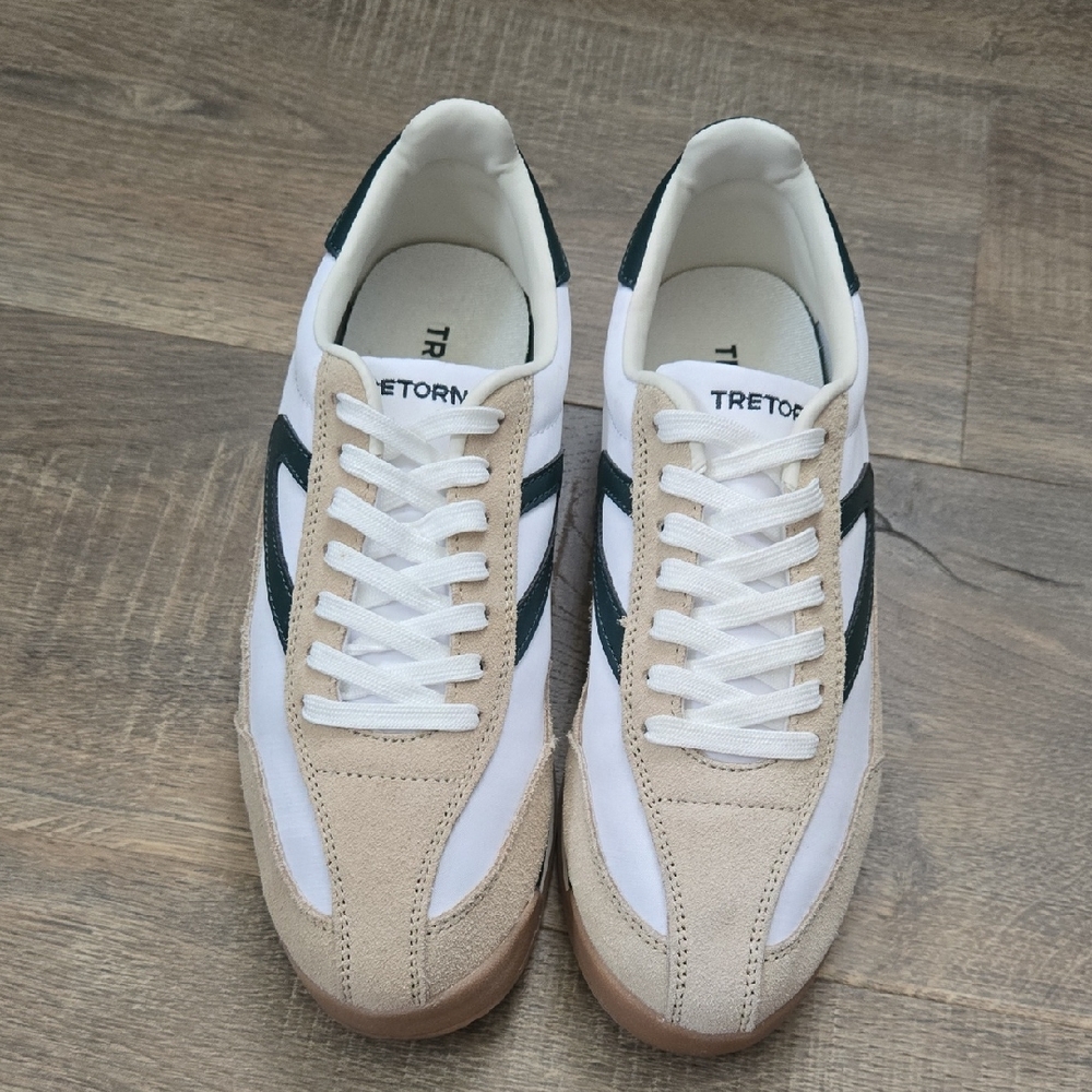 Women's Tretorn Sneakers Green and White 8M